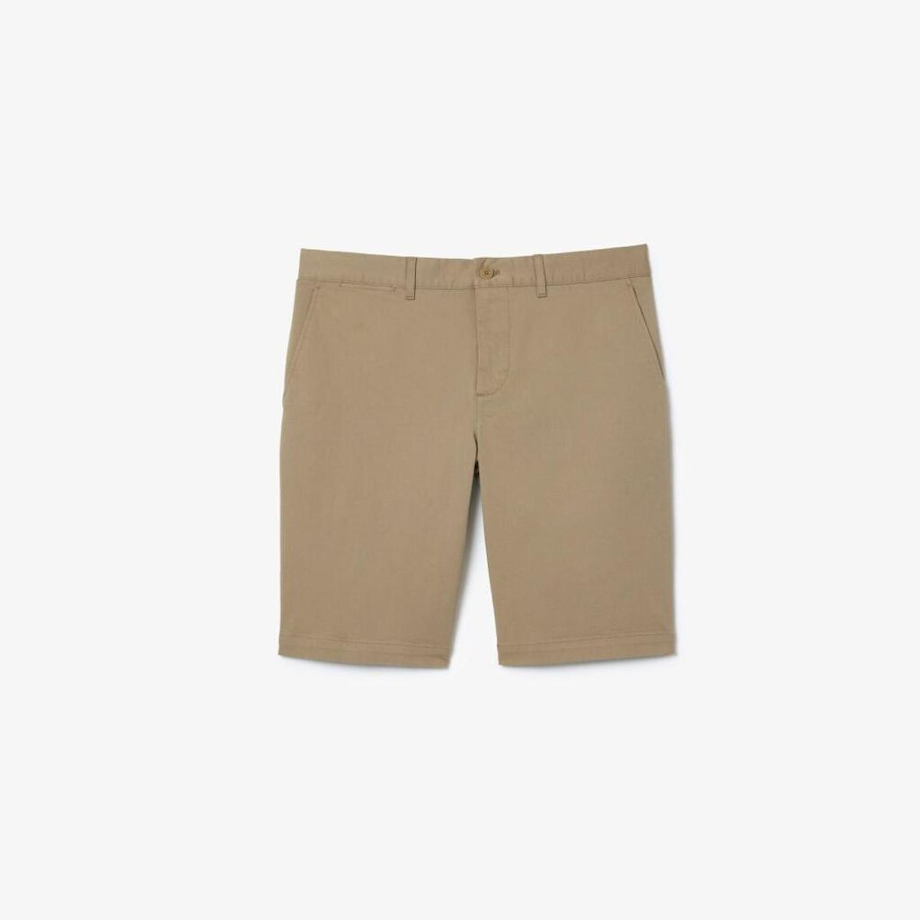 Bermuda Lacoste Chino Slim Fit Em Algodão Stretch Masculina
