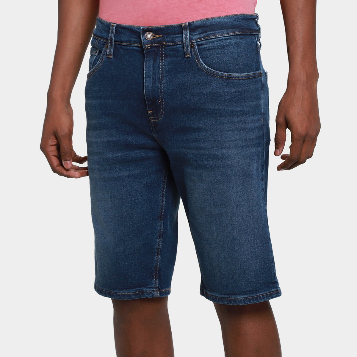 Bermuda Levis 405 Regular Masculina Azul Escuro