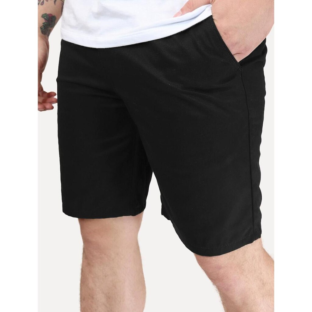 Bermuda Levis Masculina Sarja Chino Straight Preta