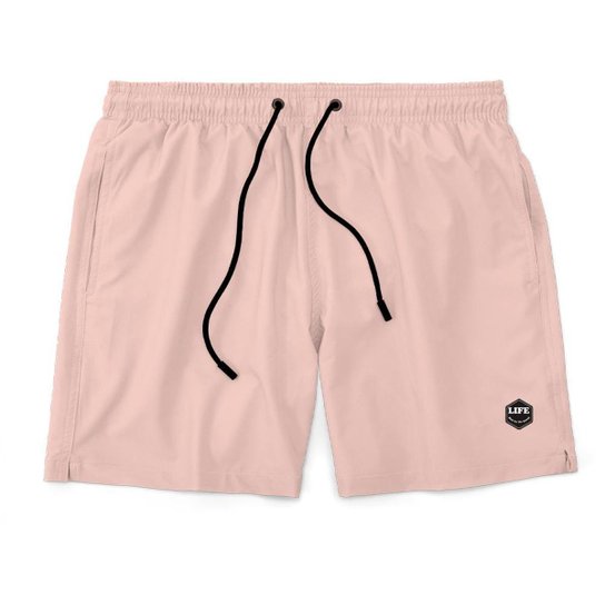 Bermuda Life Lisa Short Liso Masculino Básico Mauricinho Tactel - Rosa é ruim? Bermuda Life Lisa Short Liso Masculino Básico Mauricinho Tactel - Rosa é boa?