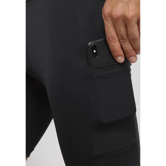 Bermuda Linha NoiteTérmica Ciclista com Bolso Cueca Boxer - Preto Menor preço em Bermuda Linha NoiteTérmica Ciclista com Bolso Cueca Boxer - Preto