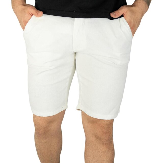Bermuda Linho Ralph Lauren Branca - Branco Menor preço em Bermuda Linho Ralph Lauren Branca - Branco