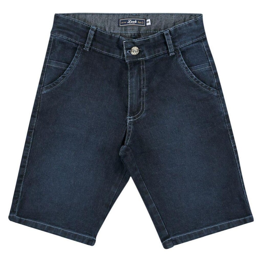 Bermuda Look Jeans Clássica Jeans - UNICA - 12
