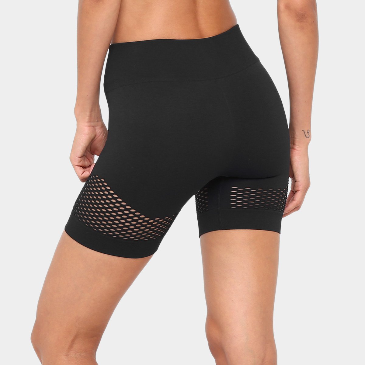 Bermuda Lupo Arrastao Feminina - Preto | Netshoes