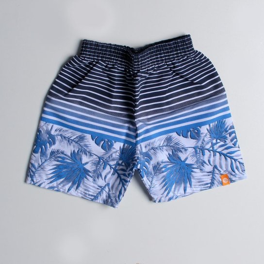 Bermuda Marco Têxtil Tactel Infantil Masculina - Marinho+Verde Menor preço em Bermuda Marco Têxtil Tactel Infantil Masculina - Marinho+Verde