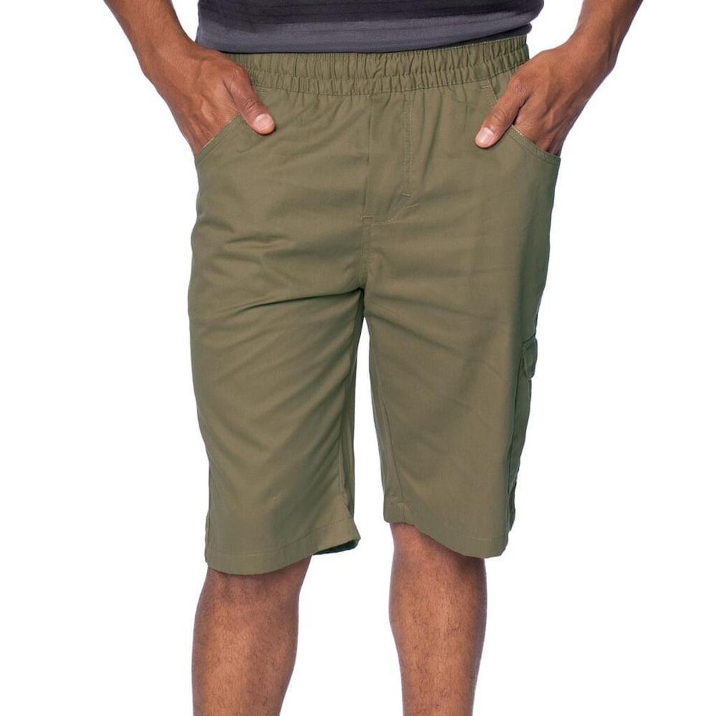Bermuda Masculina Amil Sarja Cargo Verde Claro