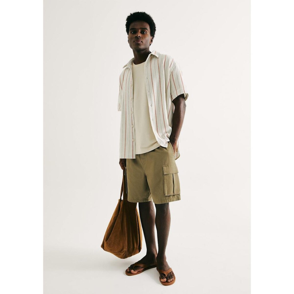 Bermuda Masculina Cargo Em Sarja