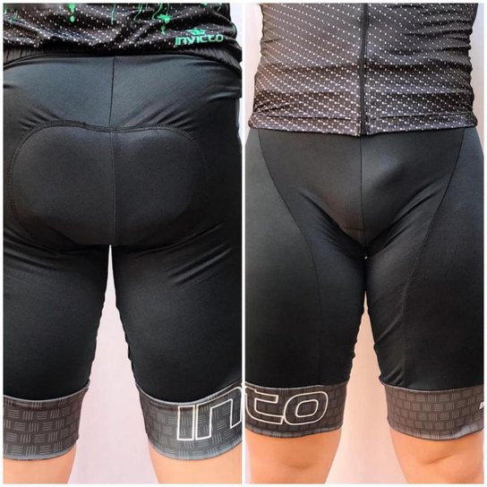 Bermuda Masculina Ciclismo Invicto Emana Forro D120 - Preto Menor preço em Bermuda Masculina Ciclismo Invicto Emana Forro D120 - Preto