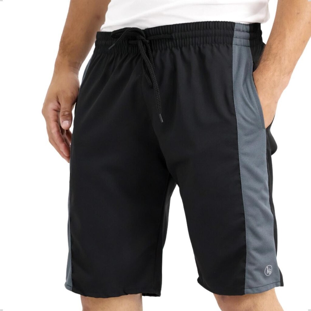 Bermuda Masculina de Academia Tactel Lisa Elastano Conforto