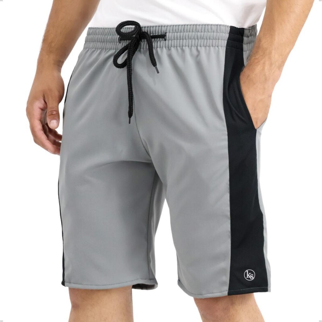 Bermuda Masculina de Academia Tactel Lisa Elastano Conforto