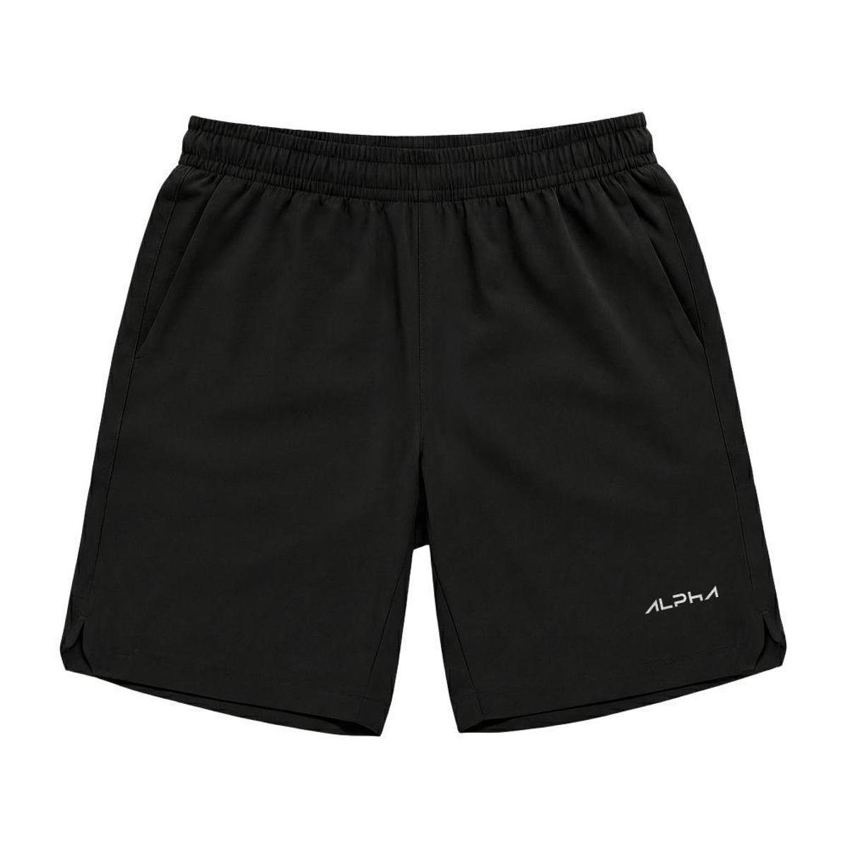 Bermuda Masculina Dry Basic Black Alpha CO Menor preço em Bermuda Masculina Dry Basic Black Alpha CO