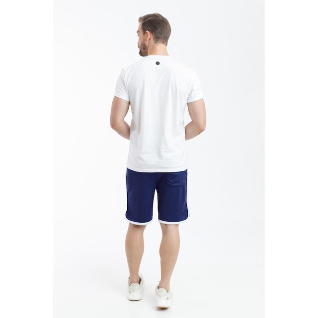 Bermuda Masculina Helanca Filete Azul Marinho