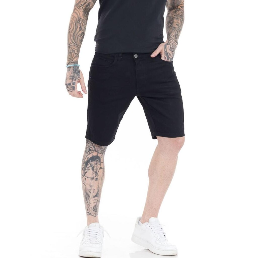 Bermuda Masculina Jeans Mega Premium Black
