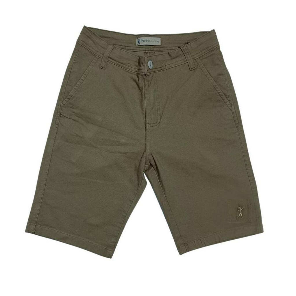 Bermuda Masculina Jeans Sarja Alfaiataria Com Elastano Medson