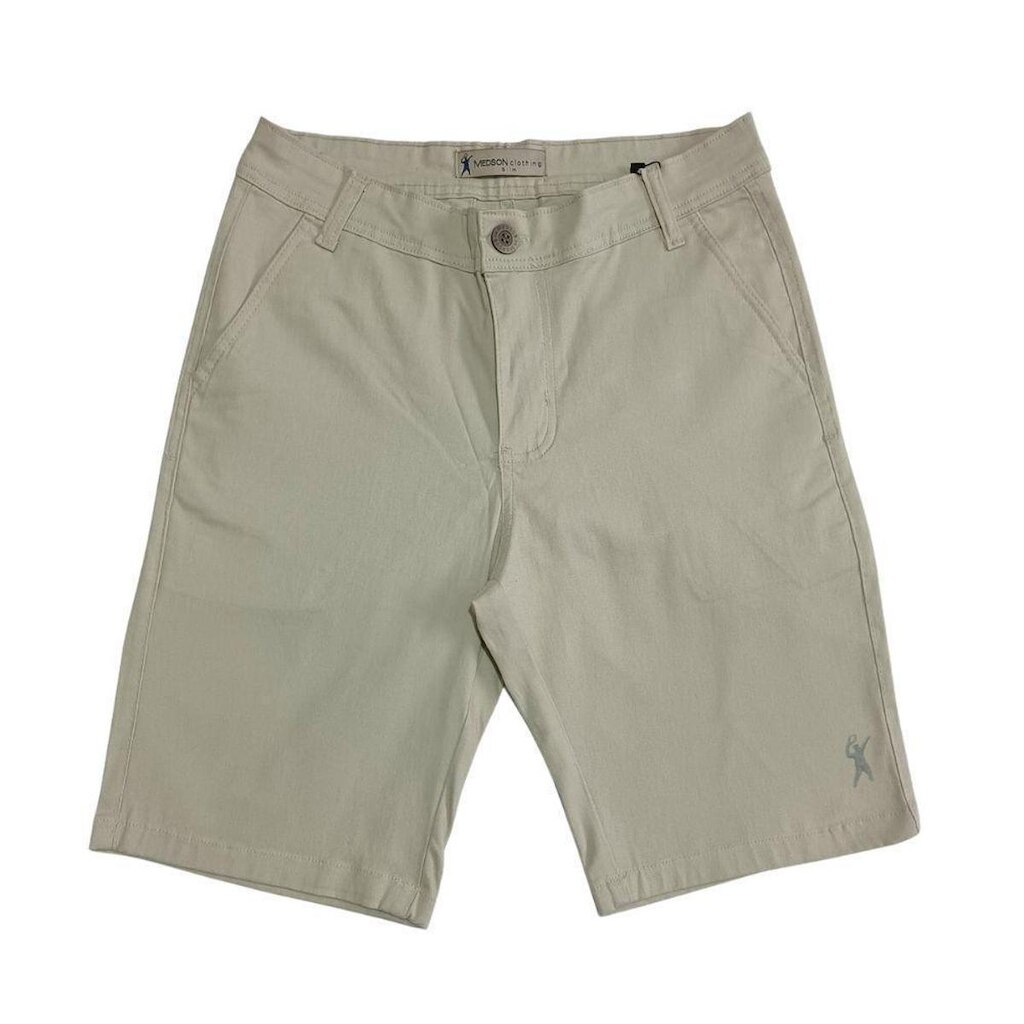 Bermuda Masculina Jeans Sarja Alfaiataria Com Elastano Medson