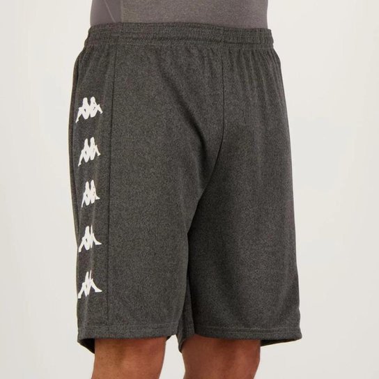 Bermuda Masculina Kappa Long Futebol Cinza Oficial - Cinza Menor preço em Bermuda Masculina Kappa Long Futebol Cinza Oficial - Cinza