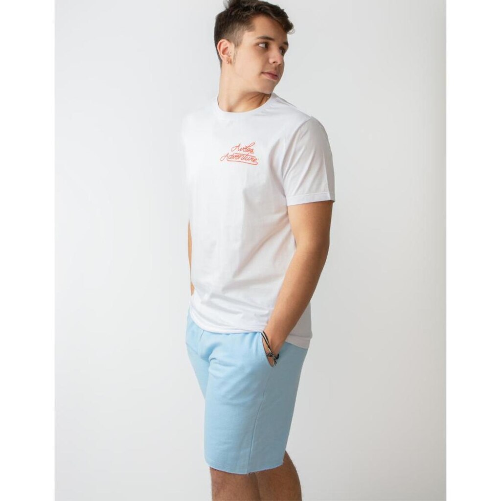 Bermuda Masculina Moletinho Aveloz-Azul Claro-PP