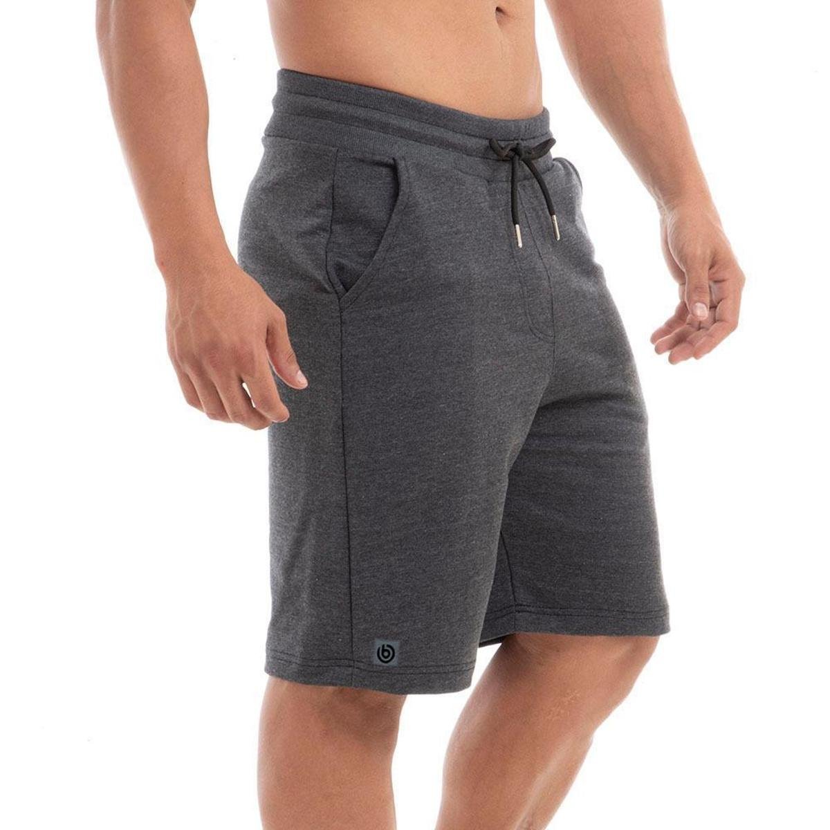 Bermuda Masculina Moletom Básica Lisa Shorts Moletinho Benellys