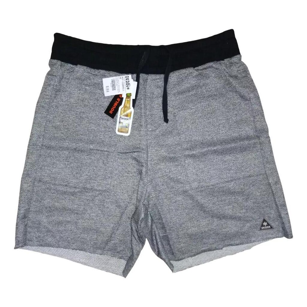 BERMUDA MASCULINA MOLETOM OKDOK CINZA