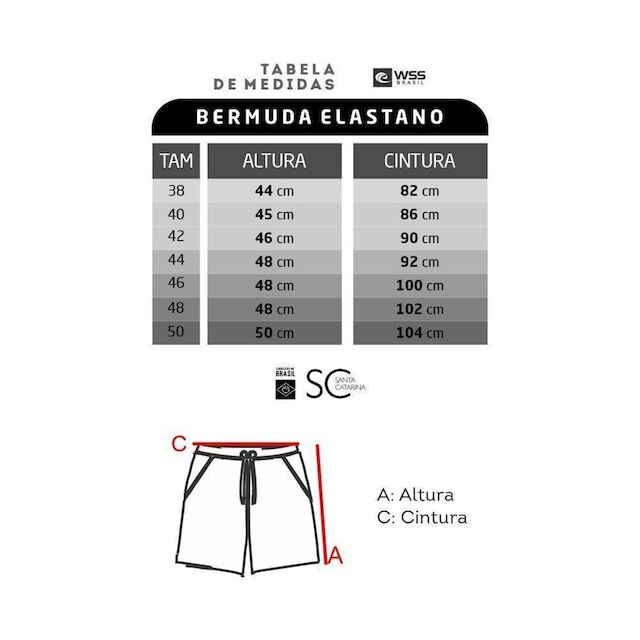 Bermuda Masculina Passeio Estastano WSS Brasil Walk
