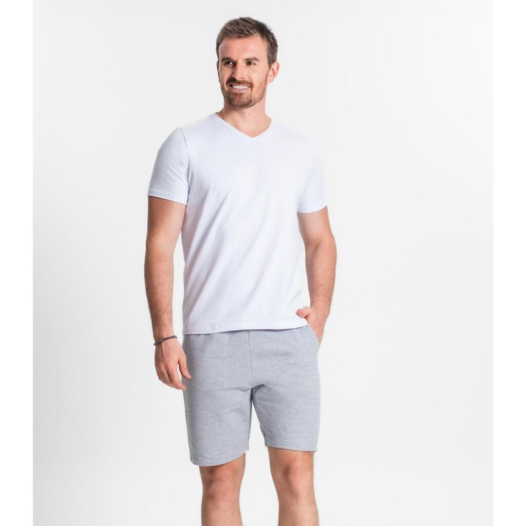 Bermuda Masculina Plus Size Moletom Diametro Cinza