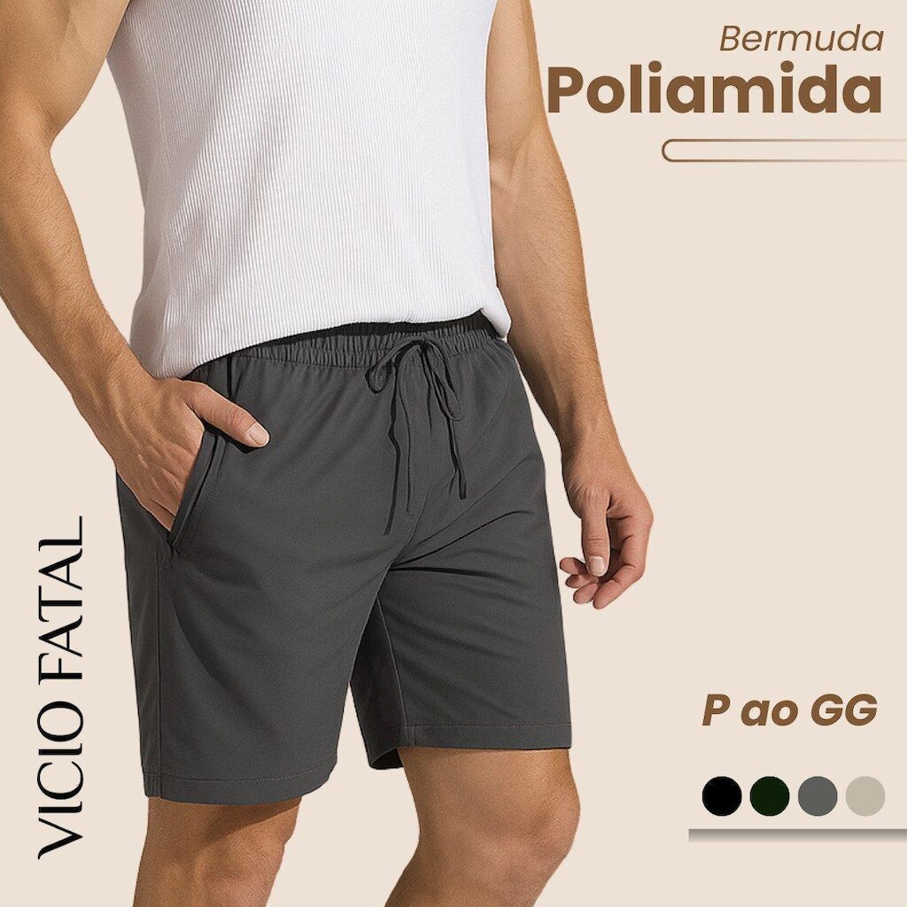 Bermuda Masculina Poliamida com Elastano