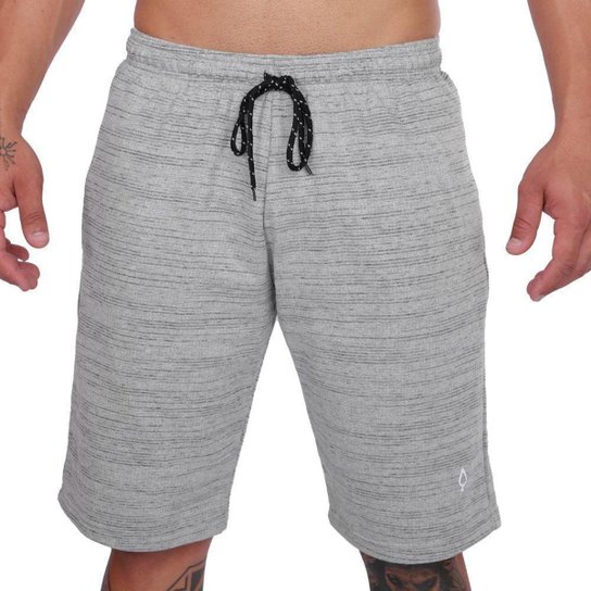 Bermuda Masculina Resina Short Moletinho Moletom - Mescla Menor preço em Bermuda Masculina Resina Short Moletinho Moletom - Mescla