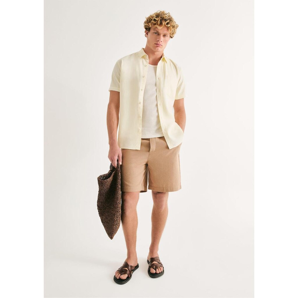 Bermuda Masculina Reta Texturizada