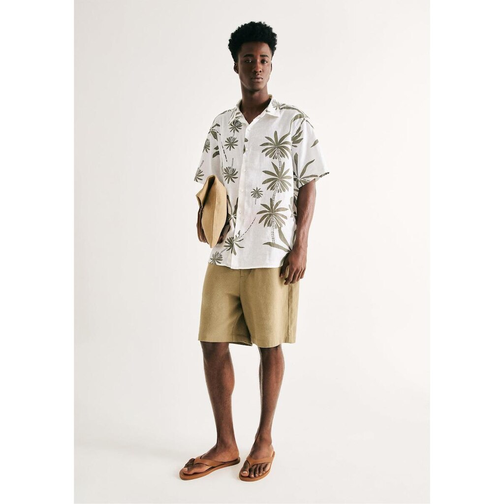 Bermuda Masculina Reta Texturizada