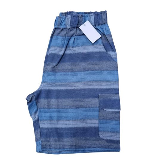 Bermuda Masculina Sarja Algodão Extraleve Bolso Cargo Plus Size G1 ao G7