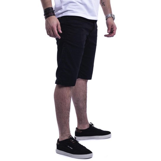 Bermuda Masculina Sarja Jeans Visual Jeans Preto Netshoes