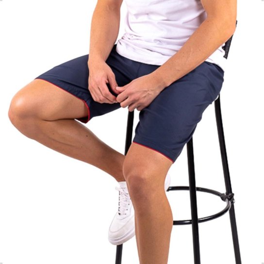 Bermuda Masculina Short Tactel Liso Bolso Traseiro - Cinza - P - Azul é ruim? Bermuda Masculina Short Tactel Liso Bolso Traseiro - Cinza - P - Azul é boa?
