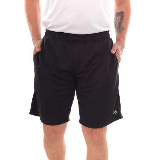 Bermuda Masculina Shorts Com bolso lateral lisa Moda academia Básica - Preto Menor preço em Bermuda Masculina Shorts Com bolso lateral lisa Moda academia Básica - Preto
