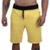Bermuda Masculina Shorts Moletom Fitness Básico Liso Com Bolsos - Amarelo