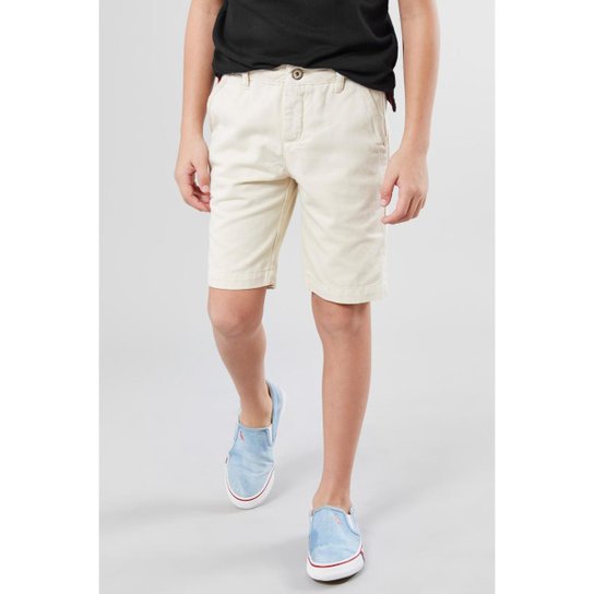 Bermuda Mini Cont Iron Infantil Reserva Mini Masculina - Bege