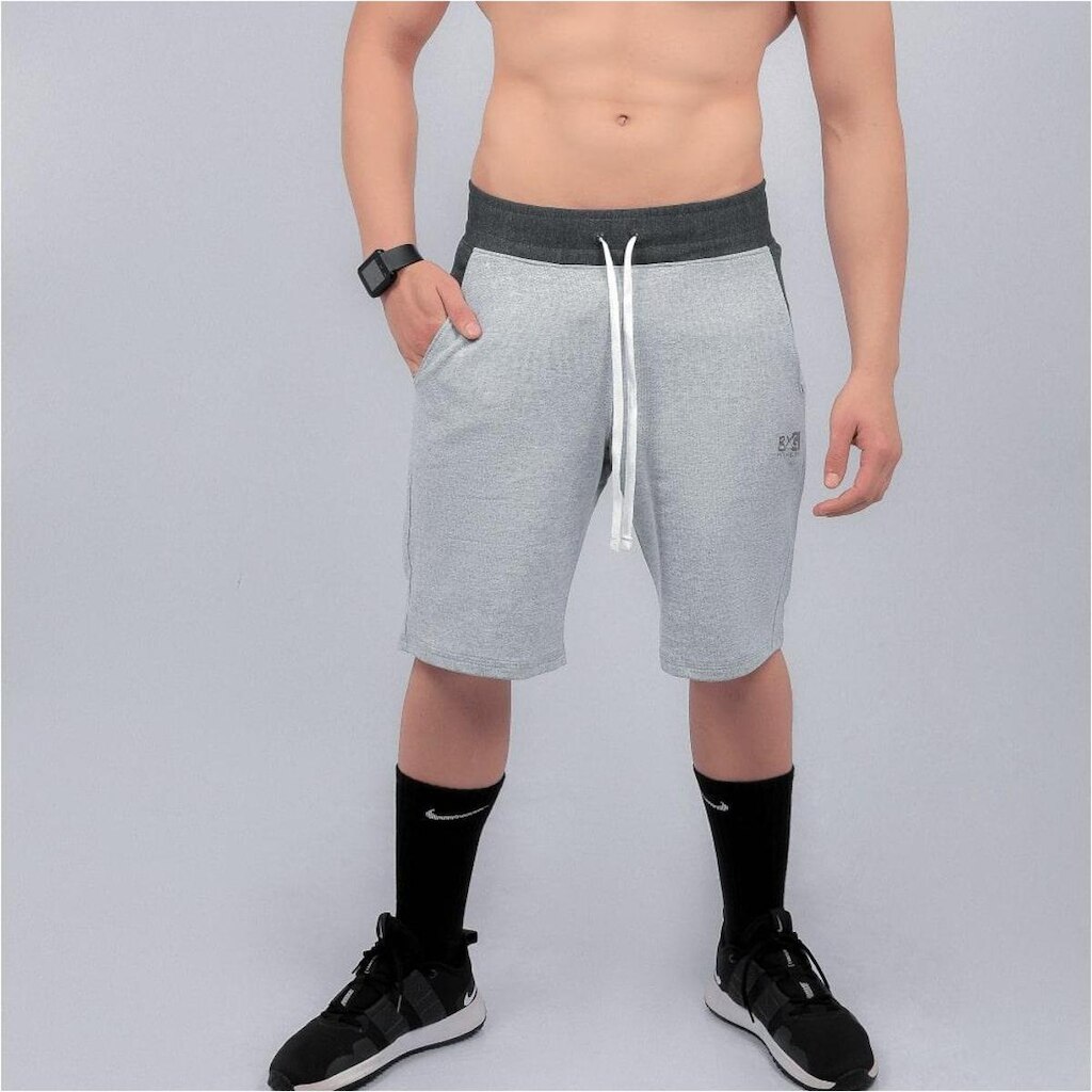 Bermuda Moletinho Masculina BYG Skyline Cinza