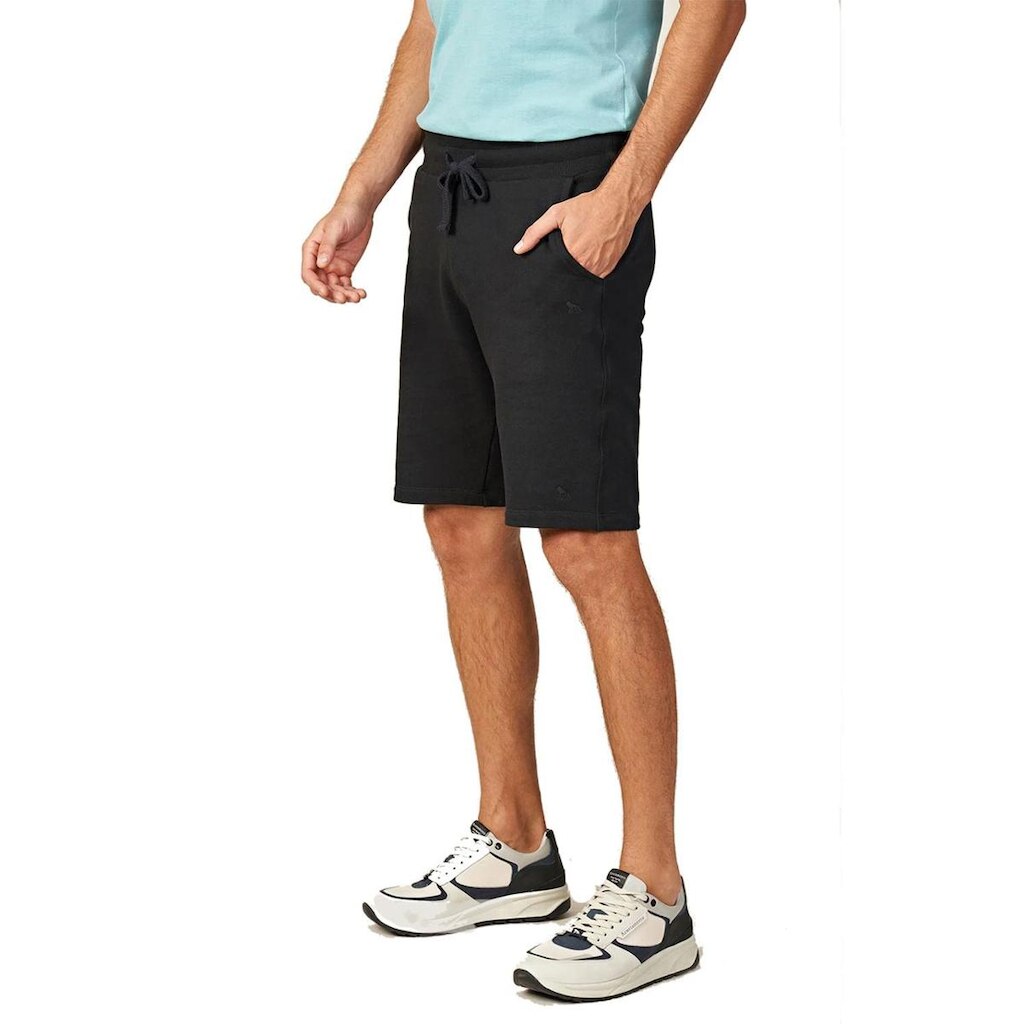 Bermuda Moletom Acostamento Casual Preto Tam. G