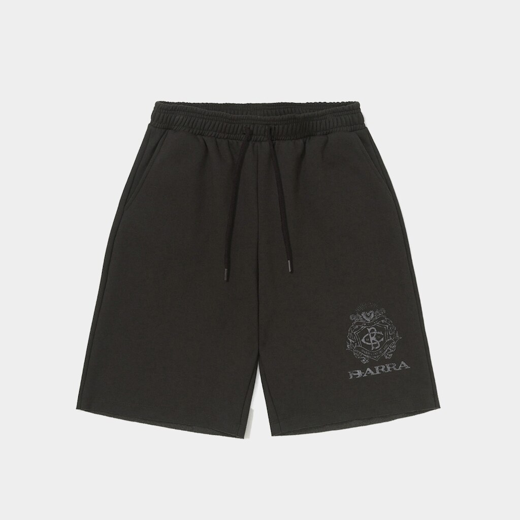 Bermuda Moletom Barra Crew Brasão Masculina