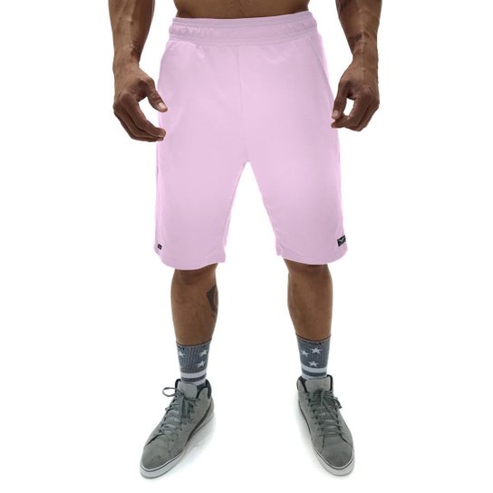 Bermuda Moletom Cellos Basic - Rosa Claro Menor preço em Bermuda Moletom Cellos Basic - Rosa Claro