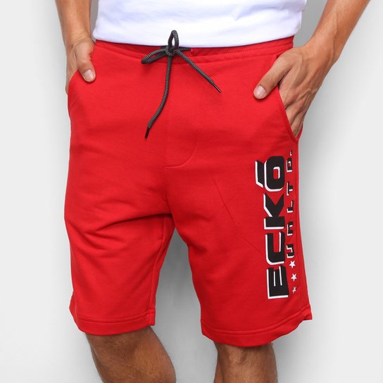 Bermuda Moletom Ecko Estampada Masculina - Vermelho é ruim? Bermuda Moletom Ecko Estampada Masculina - Vermelho é boa?