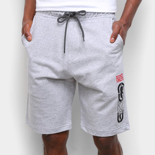 Bermuda Moletom Ecko Masculina - Mescla Menor preço em Bermuda Moletom Ecko Masculina - Mescla