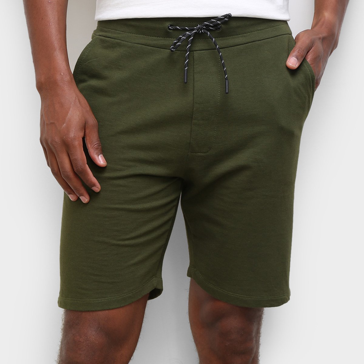 Bermuda Moletom Ellus Jogger Masculina - Verde Militar | Netshoes