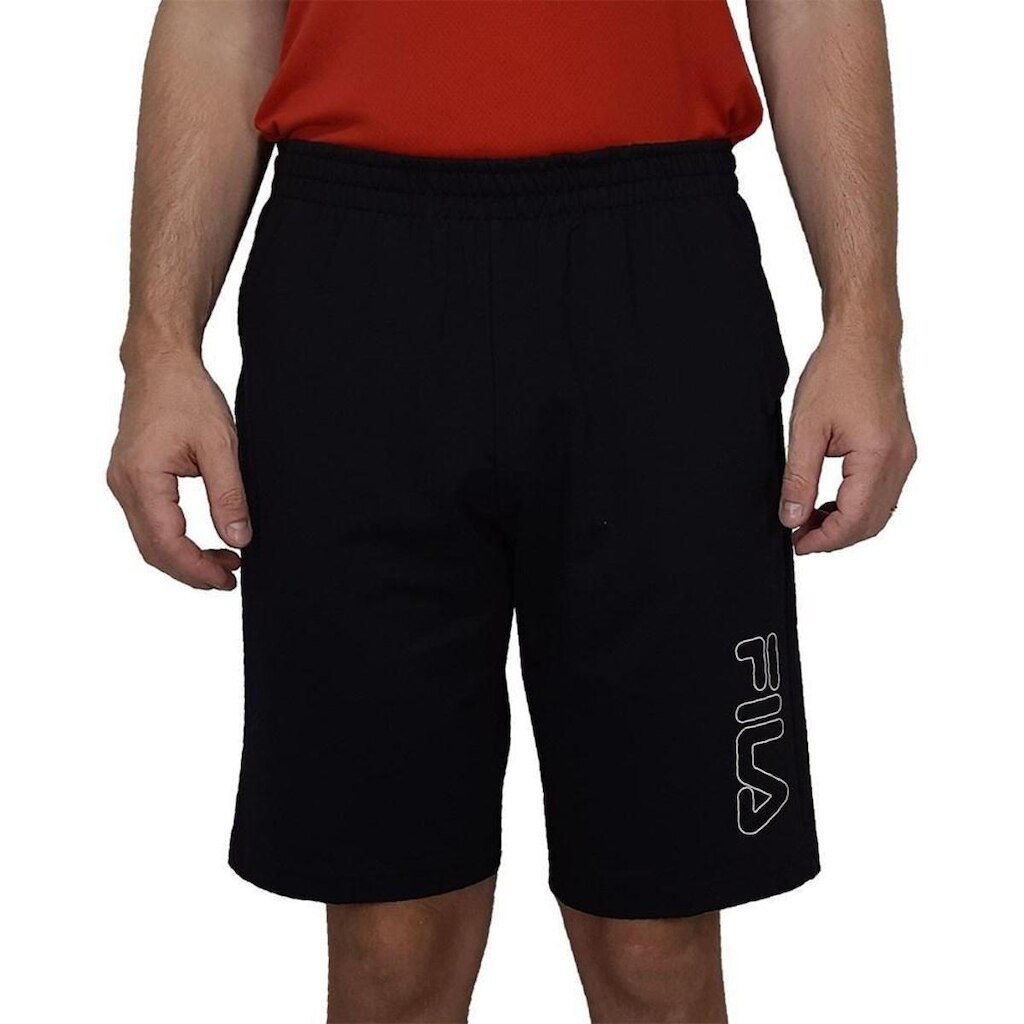 Bermuda Moletom Fila Practical Logo Outline Mascu