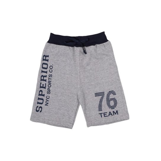 Bermuda Moletom Infantil Superior Mescla - Mescla