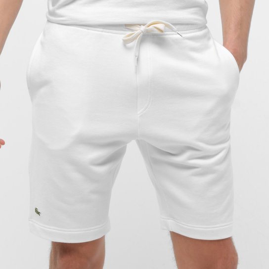 Bermuda Moletom Lacoste Masculina Branco Netshoes