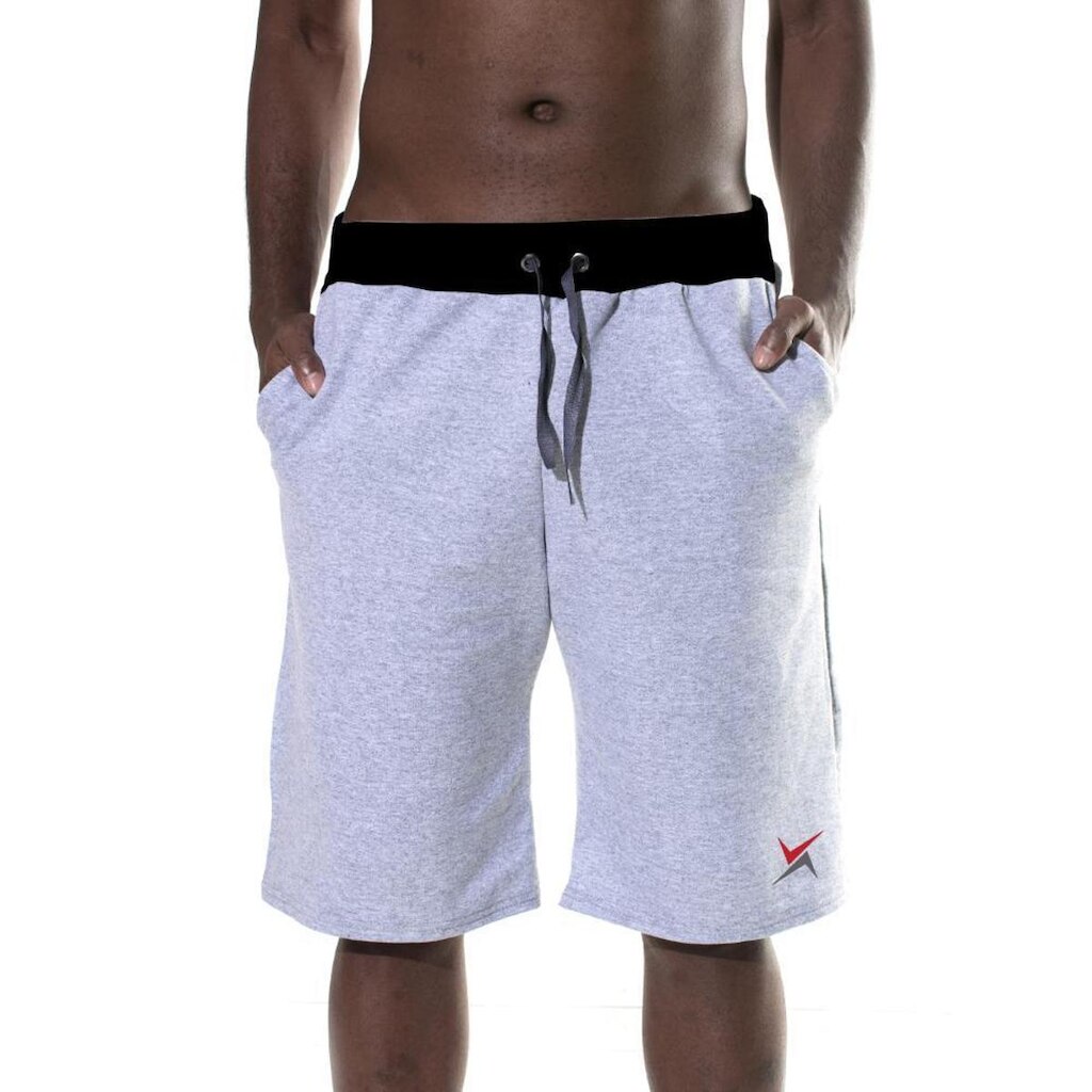 Bermuda Moletom Masculina Algodão Cós Elástico Bolso Lisa