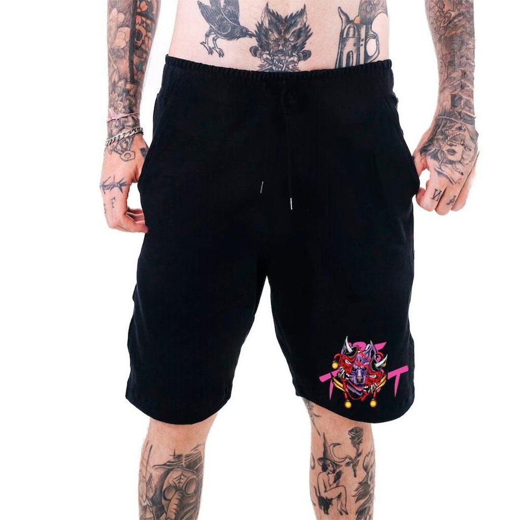 Bermuda Moletom Masculina‎ Mascara Do Lobo Street Abstract