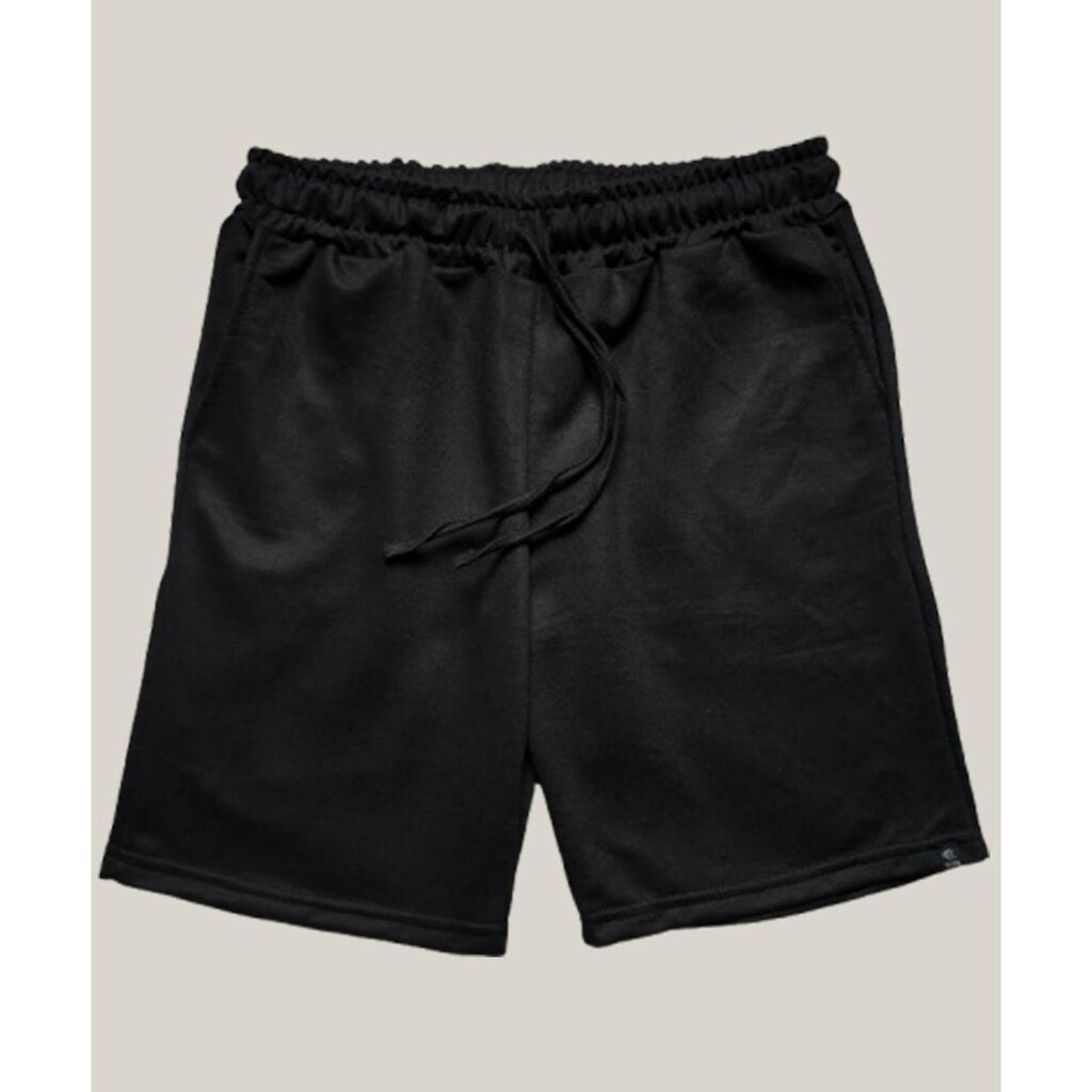 Bermuda Moletom Masculina Preta WSS Brasil
