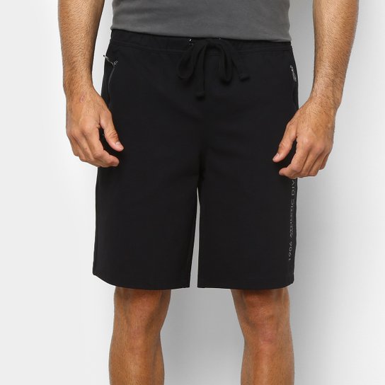 Bermuda Moletom Mizuno Baron Masculina - Preto Menor preço em Bermuda Moletom Mizuno Baron Masculina - Preto