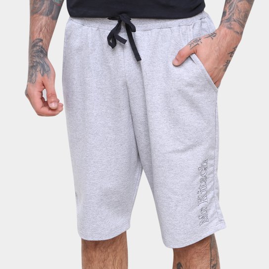 Bermuda Moletom Mr Kitsch Masculina - Mescla Menor preço em Bermuda Moletom Mr Kitsch Masculina - Mescla